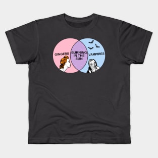 Venn Diagram - Gingers/Vampires Kids T-Shirt